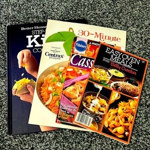 Set of four Vintage Cookbooks